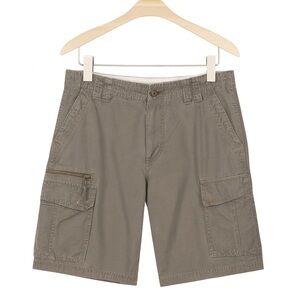 Columbia Men's Size 32 Army Green Cargo Shorts With Zipper Pocket 10" Inseam